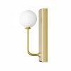 Kinkiet do łazienki w kolorze starego złota Art Deco szklana kula ERO Parette Old Gold IP44 OR85600 Orlicki Design 